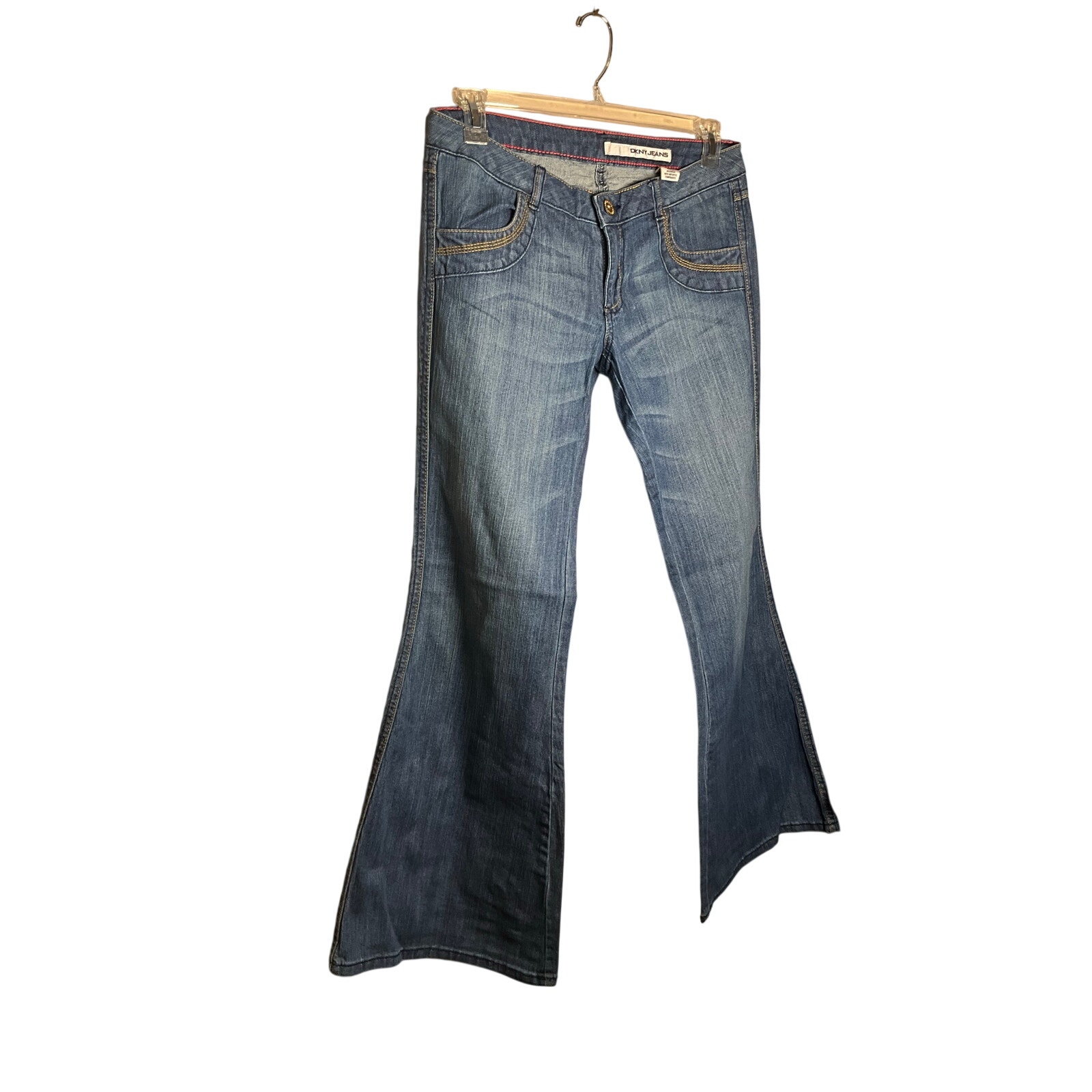 Dkny Jeans Bootcut Stretch Denim Low Rise Medium Wash Blue Womens Size 29 New